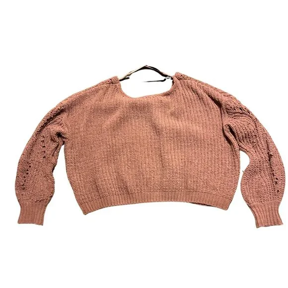 Moon and Madison Knit V-Neck Sweater M Dusty Rose - Picture 3 of 3